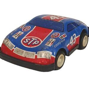 Pit Row #43 Richard Petty STP Friction Drive Toy (Not Working) Has Wear Vintage